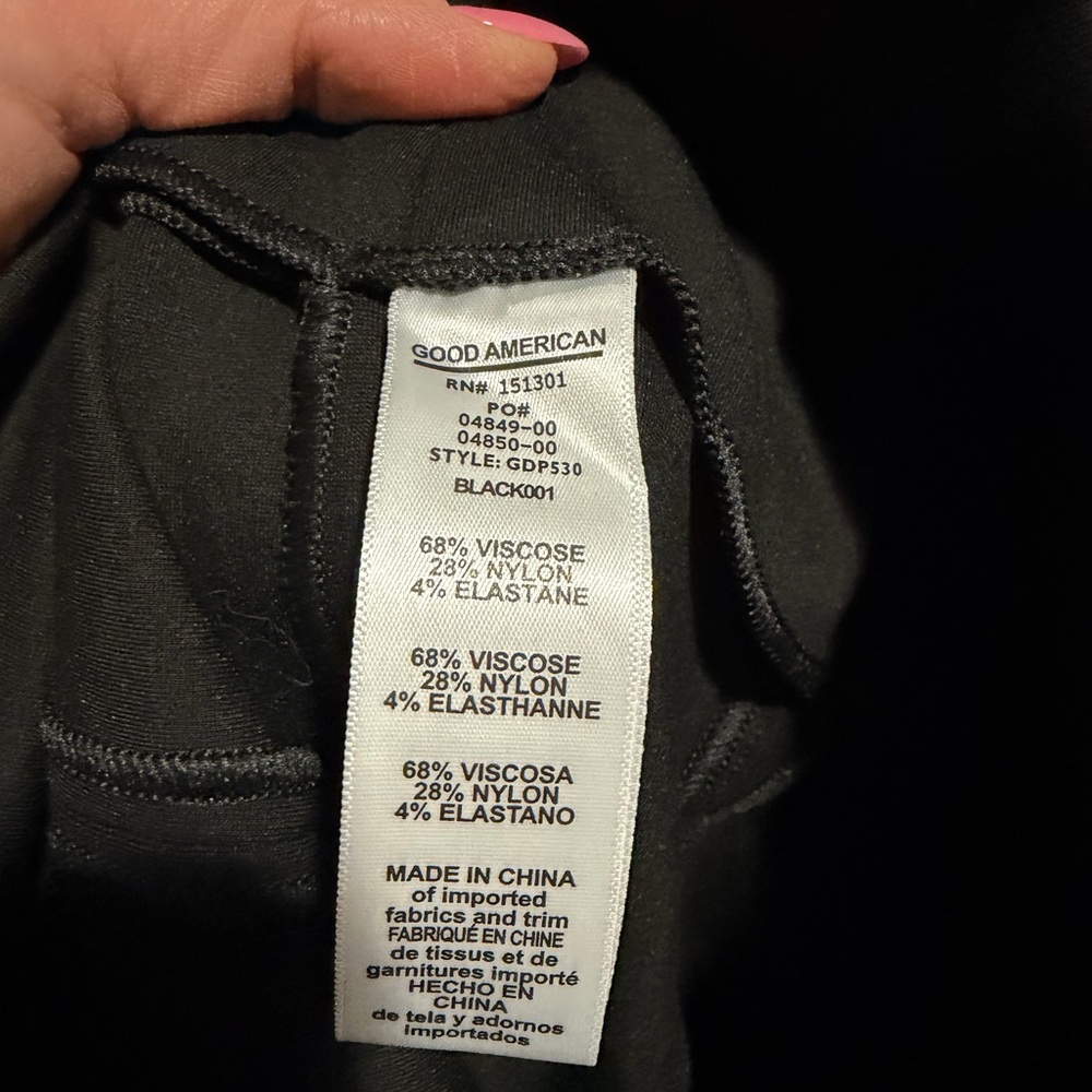 NWT Good American Black Dress Pants with Side Zipper - Picture 10 of 10